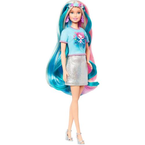 Кукла Barbie со съемными разноцветными прядями Радужные волосы Mattel GHN04 фото 5