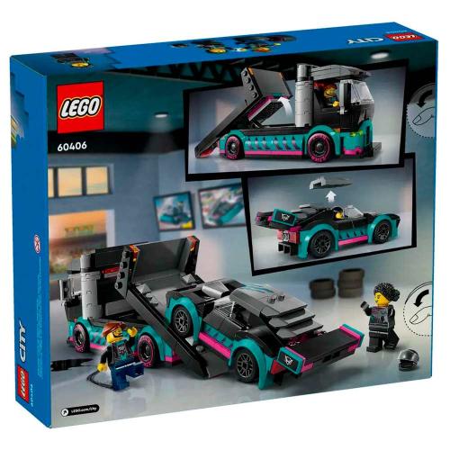 Конструктор Lego City Гоночный автомобиль и автовоз 328 деталей Lego 60406 фото 3