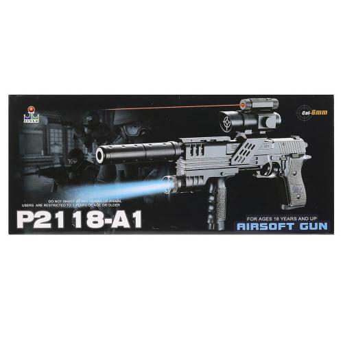 Игрушечный пистолет P2118-A1 с лазерным прицелом 1B00692 фото 3