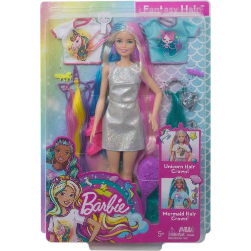 Кукла Barbie со съемными разноцветными прядями Радужные волосы Mattel GHN04 фото 3