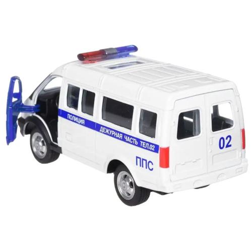 Машинка металлическая Газель Полиция Технопарк X600-H09035-R фото 4