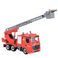Пожарная машина конструктор фрикционная свет звук вода масштаб 1:12 Funky toys FT61114