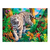 Алмазная мозаика Белый тигр 30х40 см Рыжий Кот AC34018