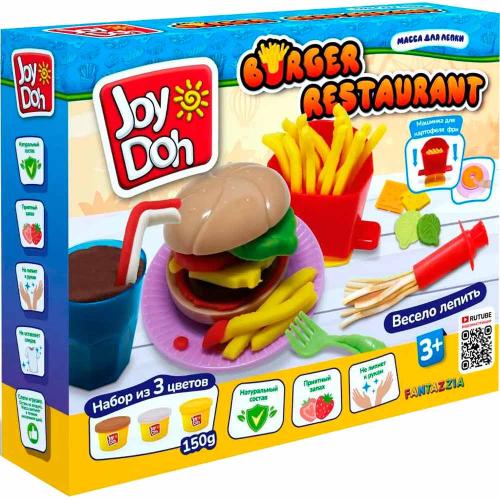 Набор для лепки Бургер и картошка 3 цвета Joy-Doh BURG-150 pot фото 2