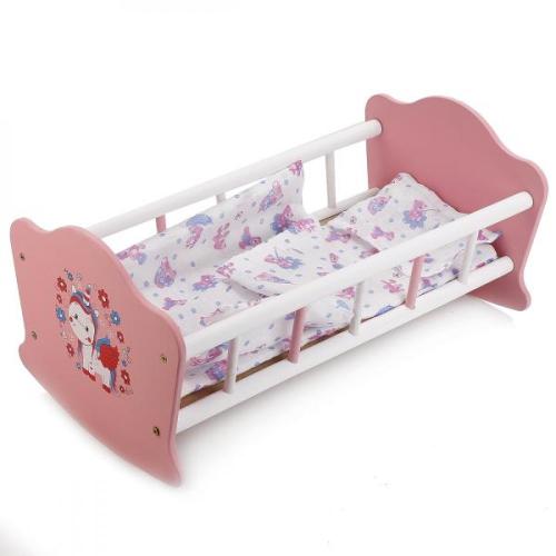 Деревянная кроватка для куклы Милый пони Карапуз RB-P-W