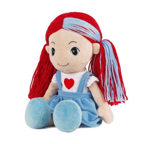 Мягкая кукла Стильняшка с голубой прядью Maxitoys MT-HH-R20191