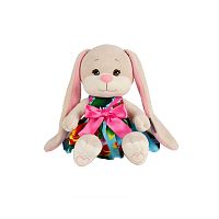 Мягкая игрушка Зайка в Летнем Платьице с Розовым Бантом 20 см Jack & Lin JL-261-20
