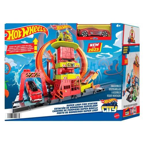 Игровой набор Hot Wheels Автотрек Пожарная станция с супер-петлей Mattel HKX41 фото 2