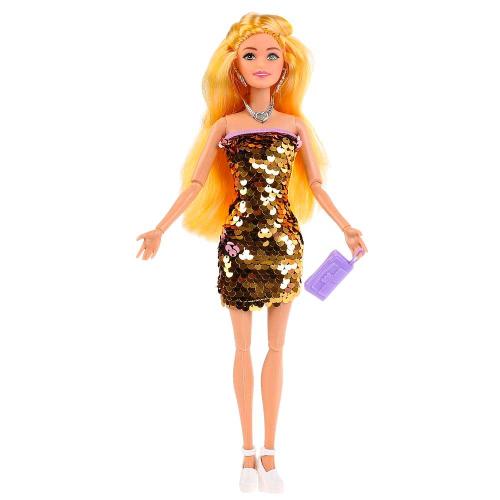Кукла София в платье с пайетками 29 см Карапуз 66525-2-S-BB