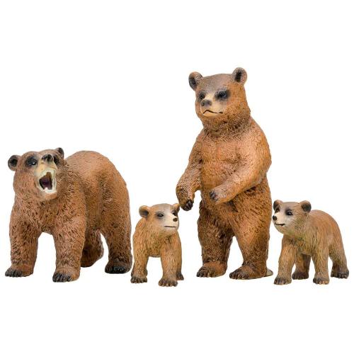 Набор фигурок животных Мир диких животных Семья медведей Masai Mara MM201-002