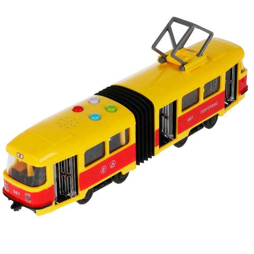 Модель инерционная Трамвай Технопарк TRAMOLDRUB-30PL-YERD фото 2