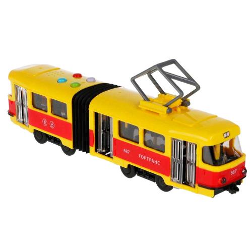 Модель инерционная Трамвай Технопарк TRAMOLDRUB-30PL-YERD фото 4