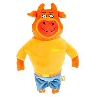 Мягкая озвученная игрушка Оранжевая корова Папа 30 см Мульти-Пульти V92752-23