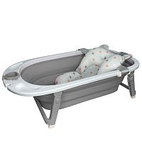Складная ванночка для купания новорожденных Amaro Azure classic grey (классический серый) Bubago BG