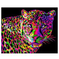 Набор Рисование по номерам Цветной леопард Русская живопись H141