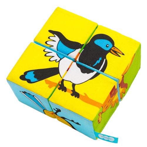 Мягкие кубики «Собери картинку» Птицы Мякиши 688 фото 2